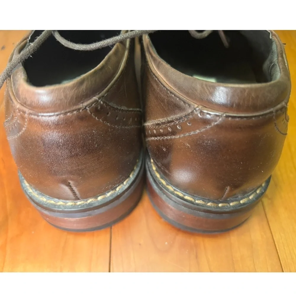 Joseph Abboud Brown Leather Wingtip Derby Shoes